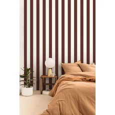 Kép 3/3 - Caselio Elegáns csíkos bordó vinyl tapéta arany széllel Moonlight Golden Lines Aubergine 53 cm X 10 m