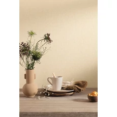 Kép 3/3 - Caselio Lenvászon hatású homok színű vinyl tapéta Uni Mat Sable 53 cm X 10 m