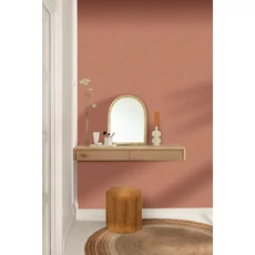 Kép 3/3 - Caselio Lenvászon hatású kékes rózsaszín vinyl tapéta Uni Mat Rose Bleutee 53 cm X 10 m