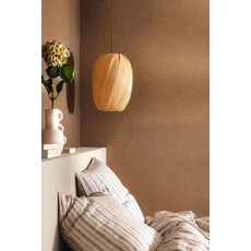 Kép 3/3 - Caselio Lenvászon hatású barna vinyl tapéta Uni Mat Latte 53 cm X 10 m