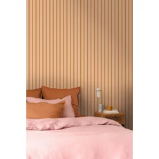 Kép 3/3 - Caselio Retro vékony csíkos narancssárga vinyl tapéta Katy Orange Rose 53 cm X 10 m