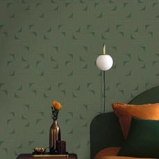 Kép 3/3 - Caselio Geometrikus modern zöld-arany vinyl tapéta Softness Vert Or 53 cm X 10 m