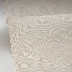 Kép 2/3 - Caselio Art deco geometriai mintás fehér-arany vinyl tapéta Delicacy Blanc Or 53 cm X 10 m