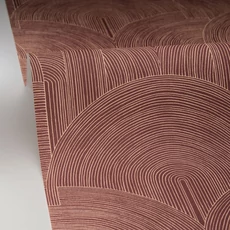 Kép 2/3 - Caselio Art deco geometriai mintás bordó vinyl tapéta Delicacy Aubergine 53 cm X 10 m