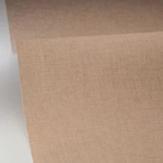 Kép 2/3 - Caselio Lenvászon hatású barna vinyl tapéta Uni Mat Cappucino 53 cm X 10 m