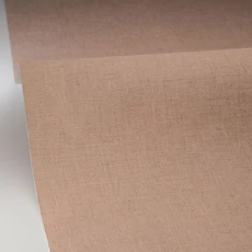 Kép 2/3 - Caselio Lenvászon hatású barna vinyl tapéta Uni Mat Marron Glace 53 cm X 10 m