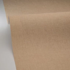 Kép 2/3 - Caselio Lenvászon hatású barna vinyl tapéta Uni Mat Cannelle 53 cm X 10 m