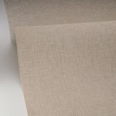 Kép 2/3 - Caselio Lenvászon hatású barna vinyl tapéta Uni Mat Argile 53 cm X 10 m