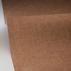 Kép 2/3 - Caselio Lenvászon hatású barna vinyl tapéta Uni Mat Amande Noir 53 cm X 10 m