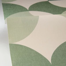 Kép 2/3 - Caselio Geometriai mintás retro zöld vinyl tapéta Charly Vert Emeraude 53 cm X 10 m