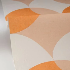 Kép 2/3 - Caselio Geometriai mintás retro narancssárga vinyl tapéta Charly Orange Rose 53 cm X 10 m