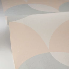 Kép 2/3 - Caselio Geometriai mintás retro kék-bézs vinyl tapéta Charly Beige Bleu 53 cm X 10 m
