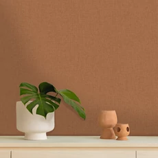 Kép 3/3 - Caselio Lenvászon hatású barna vinyl tapéta Uni Mat Sienne 53 cm X 10 m