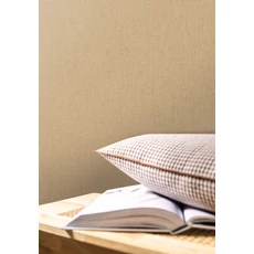 Kép 3/3 - Caselio Lenvászon hatású barna vinyl tapéta Uni Mat Cannelle 53 cm X 10 m