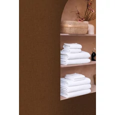 Kép 2/2 - Caselio Lenvászon hatású barna vinyl tapéta Uni Mat Chocolat 53 cm X 10 m