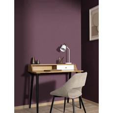 Kép 2/3 - Caselio Szövethetású kék vinyl tapéta Uni Mat Bleu Indigo 53 cm X 10 m