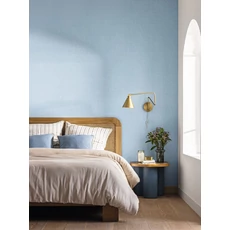 Kép 3/3 - Caselio Szövethetású kék vinyl tapéta Uni Mat Bleu Abysse 53 cm X 10 m