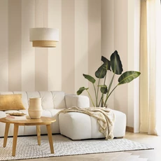 Kép 3/3 - Caselio Széles csíkos bézs vinyl tapéta XXL Lines Beige 53 cm X 10 m
