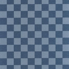 Kép 1/3 - Caselio Sakktábla mintás modern kék vinyl tapéta Checks Bleu Denim 53 cm X 10 m