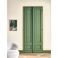 Kép 3/3 - Caselio Lenvászon hatású sárga vinyl tapéta Uni Mat Coquille D Oeuf 53 cm X 10 m