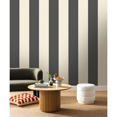Kép 3/3 - Caselio Széles csíkos fekete vinyl tapéta XXL Lines Noir 53 cm X 10 m