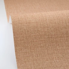 Kép 2/3 - Caselio Szövethetású barna vinyl tapéta Uni Mat Acajou 53 cm X 10 m