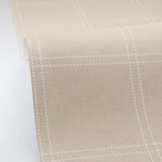 Kép 2/3 - Caselio Kockás bézs vinyl tapéta Fine Lines Beige 53 cm X 10 m