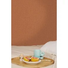 Kép 3/3 - Caselio Szövethetású vöröses barna vinyl tapéta Uni Mat Brique 53 cm X 10 m