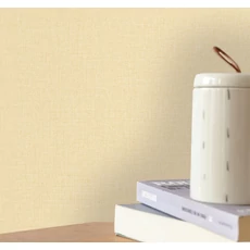 Kép 3/3 - Caselio Szövethetású sárga vinyl tapéta Uni Mat Jaune Pastel 53 cm X 10 m