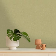 Kép 3/3 - Caselio Szövethetású sárgás zöld vinyl tapéta Uni Mat Vert Tilleul 53 cm X 10 m