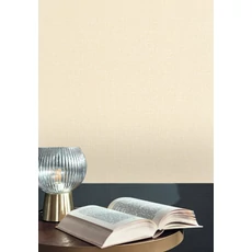 Kép 3/3 - Caselio Szövethetású sárga vinyl tapéta Uni Mat Craie 53 cm X 10 m