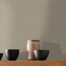 Kép 3/3 - Caselio Szövethetású zöldes szürke vinyl tapéta Uni Mat Gris Cendree 53 cm X 10 m