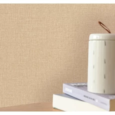 Kép 3/3 - Caselio Szövethetású barna vinyl tapéta Uni Mat Latte 53 cm X 10 m