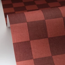 Kép 2/3 - Caselio Sakktábla mintás modern bordó vinyl tapéta Checks Bordeaux 53 cm X 10 m