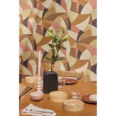 Kép 3/3 - Caselio Absztrakt mintás modern barna vinyl tapéta Concerto Camel Noir 53 cm X 10 m