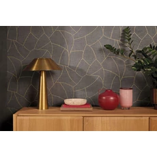 Kép 3/3 - Caselio Absztrakt mintás raffia hatású fekete vinyl tapéta Melody Noir 53 cm X 10 m