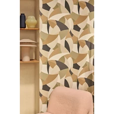 Kép 3/3 - Caselio Absztrakt mintás modern zöld vinyl tapéta Concerto Vert Camel 53 cm X 10 m