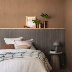 Kép 3/3 - Caselio Faléc hatású modern fekete vinyl tapéta Boisea Noir 53 cm X 10 m