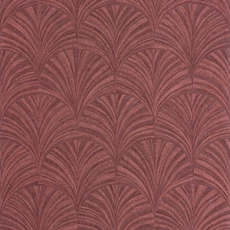 Kép 1/3 - Caselio Palmetta mintás modern bordó vinyl tapéta Vibration Grenade 53 cm X 10 m