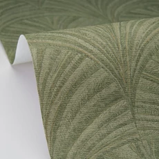 Kép 2/3 - Caselio Palmetta mintás modern zöld vinyl tapéta Vibration Avocat 53 cm X 10 m