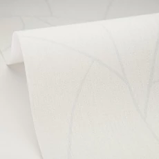 Kép 2/3 - Caselio Absztrakt mintás raffia hatású fehér vinyl tapéta Melody Blanc 53 cm X 10 m