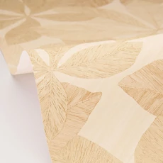Kép 2/3 - Caselio Nagy levél mintás bézs vinyl tapéta Lignaria Blanc Beige 53 cm X 10 m