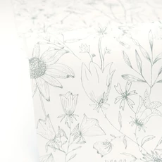 Kép 2/3 - Caselio Romantikus vadvirágos zöld vinyl tapéta Jardin De Giverny Vert 53 cm X 10 m