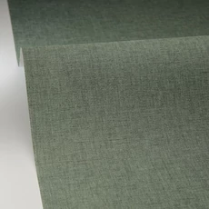 Kép 2/3 - Caselio Lenvászon hatású zöld vinyl tapéta Uni Mat Vert Bouteille 53 cm X 10 m