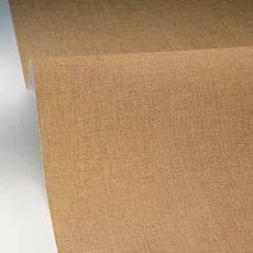 Kép 2/3 - Caselio Lenvászon hatású borostyánsárga vinyl tapéta Uni Mat Ambre 53 cm X 10 m