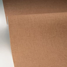 Kép 2/3 - Caselio Lenvászon hatású barna vinyl tapéta Uni Mat Sienne 53 cm X 10 m