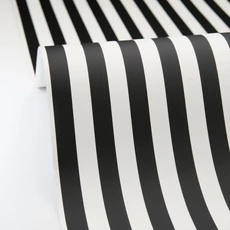 Kép 2/3 - Caselio Modern vékony csíkos fekete-fehér vinyl tapéta Talea Noir Blanc 53 cm X 10 m
