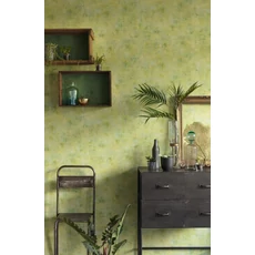 Kép 2/3 - Caselio Szövethatású kékes zöld vinyl tapéta Telas Uni Vert Bleu 53 cm X 10 m