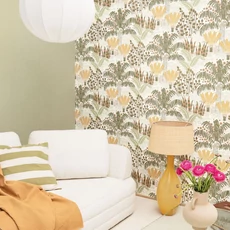 Kép 3/3 - Caselio Barnás zöld vlies tapéta Hygge Uni Vert Lichen 53 cm X 10 m