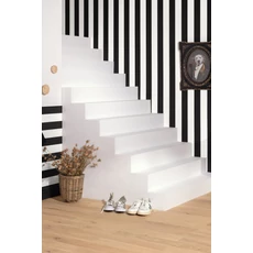 Kép 3/3 - Caselio Széles csíkos fekete-fehér vinyl tapéta Wide Lines Noir 53 cm X 10 m